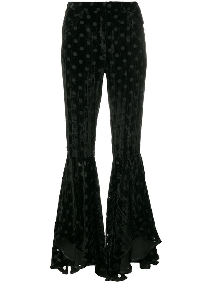 House Of Holland Flared Trousers - Black