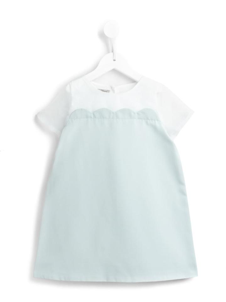 Hucklebones London Calloped Shift Dress, Girl's, Size: 10 Yrs, Blue