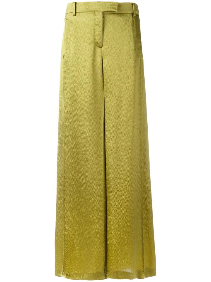 Valentino - Flared Trousers - Women - Silk/viscose - 44, Green, Silk/viscose