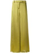 Valentino - Flared Trousers - Women - Silk/viscose - 44, Green, Silk/viscose