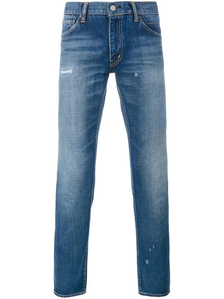 Visvim Straight Fit Jeans, Men's, Size: 30, Blue, Cotton