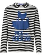 Junya Watanabe Man Pigs Chickens Print T-shirt - Black
