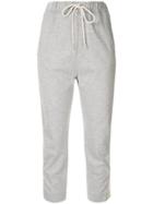 Bassike Cropped Track Trousers - Grey