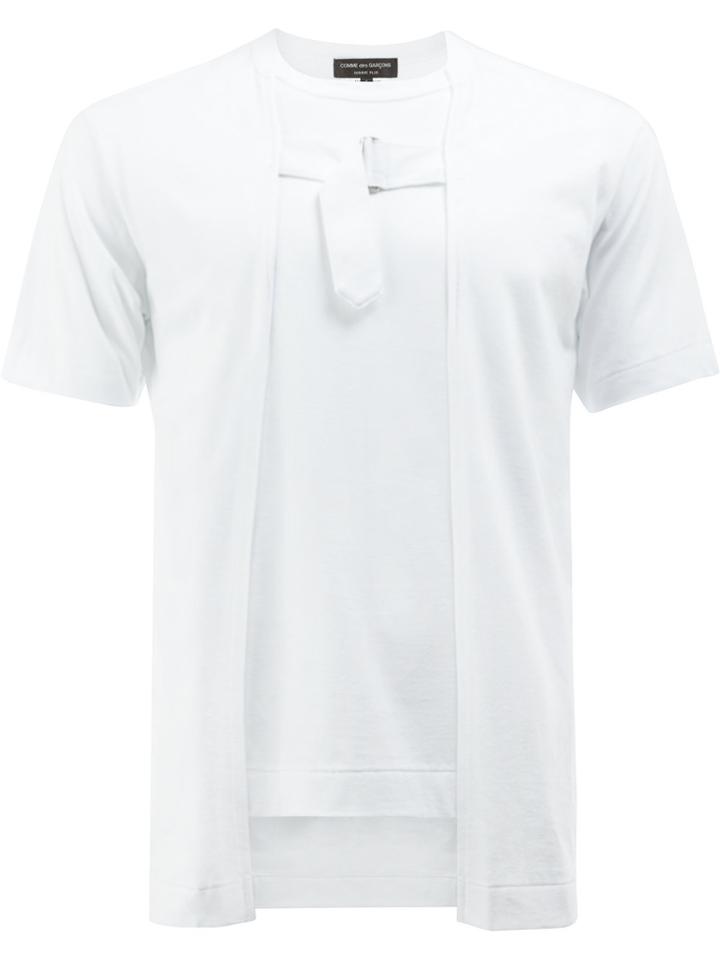 Comme Des Garçons Homme Plus Buckle Front T-shirt - White