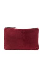 Ann Demeulemeester Embossed Logo Clutch - Red