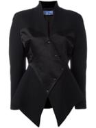 Thierry Mugler Vintage Satin Corset Blazer, Women's, Size: 38, Black