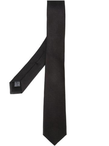 Fashion Clinic Timeless Woven Silk Tie - Black