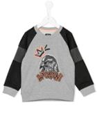 Armani Junior Crowned Eagle Print Sweathirt, Boy's, Size: 8 Yrs, Grey
