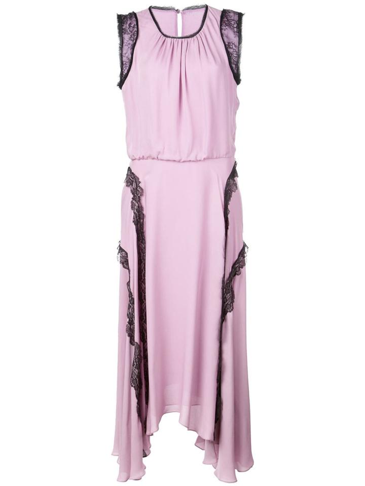 Jason Wu Lace Trim Midi Dress - Purple