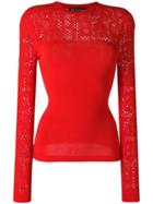 Versace Slim Fit Knitted Top - Red