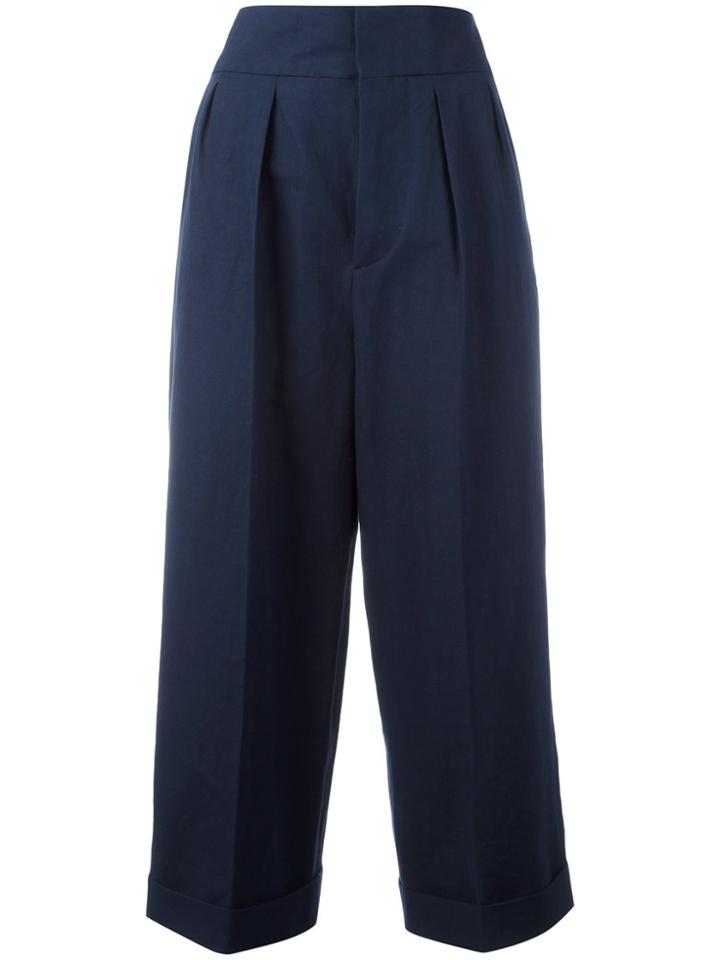 Marni Cropped Tailored Trousers - Blue