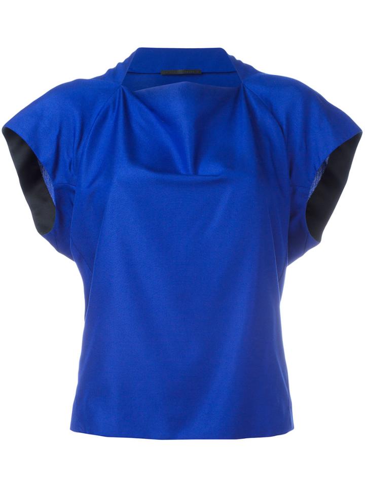 Haider Ackermann Slash Neck Top - Blue