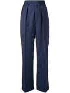 Ralph Lauren Collection Pinstripe Trousers - Blue
