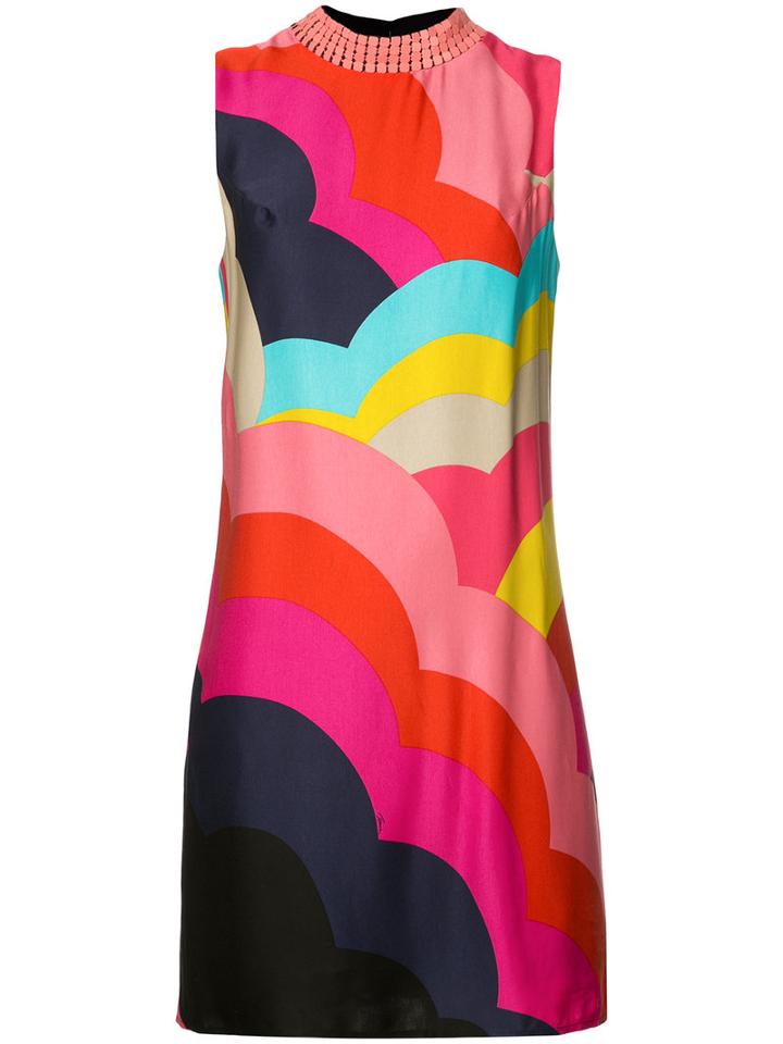 Trina Turk Embellished Neck Shift Dress, Women's, Size: 6, Rayon/polyester/spandex/elastane