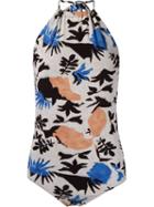 Andrea Marques Abstract Print Bodysuit, Women's, Size: 40, Cotton