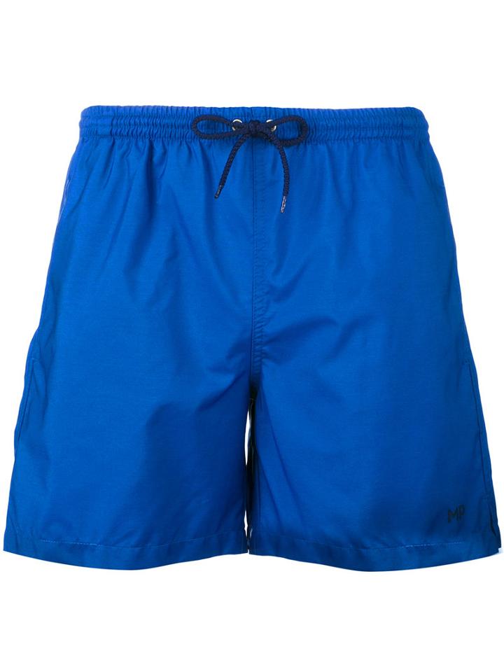 Mp Massimo Piombo - Swimming Trunks - Men - Cotton/polyamide - M, Blue, Cotton/polyamide