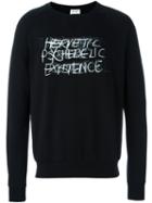 Saint Laurent 'hermetic Psychedelic Existence' Sweatshirt, Men's, Size: Small, Black, Cotton