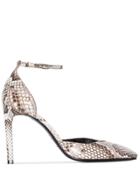 Givenchy Grey Snakeskin Effect 100 Leather Pumps
