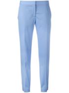 Stella Mccartney - Cropped Trousers - Women - Wool - 44, Blue, Wool