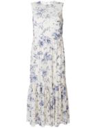 Red Valentino Floral Print Dress - Neutrals