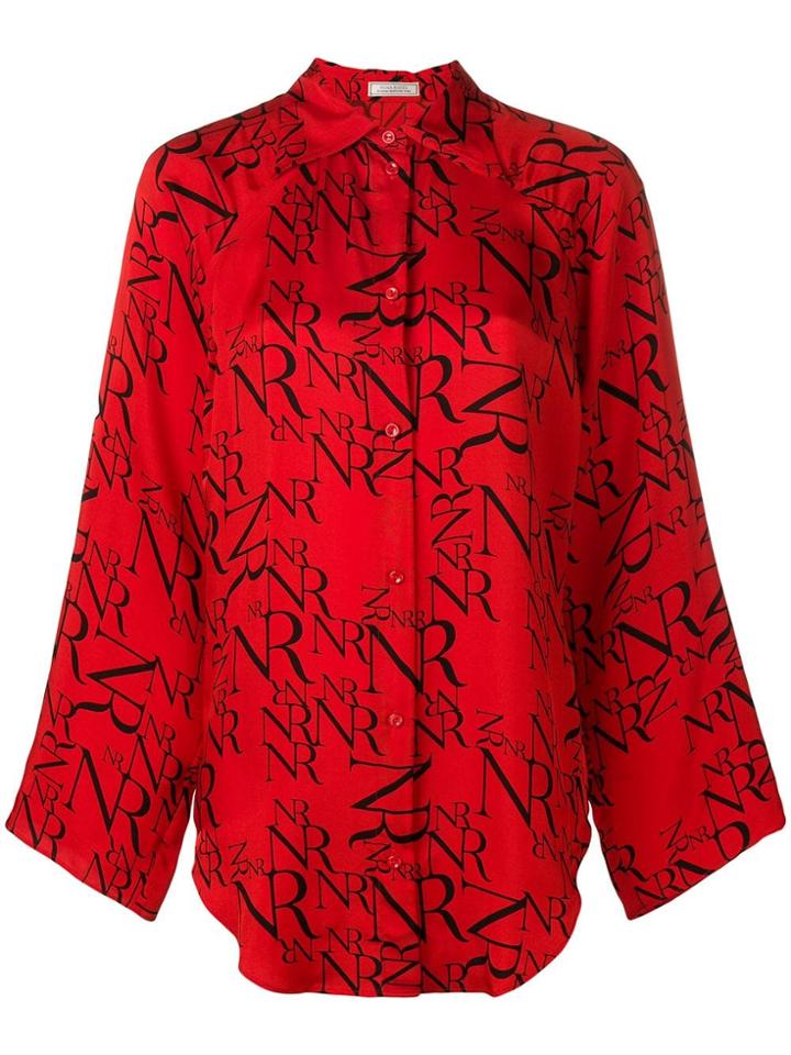 Nina Ricci All-over-logo Shirt - Red