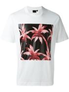 Ps Paul Smith Palm Tree Print T-shirt, Men's, Size: M, White, Cotton