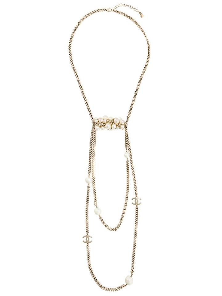 Chanel Pre-owned Interlocking Cc Layered Necklace - Metallic