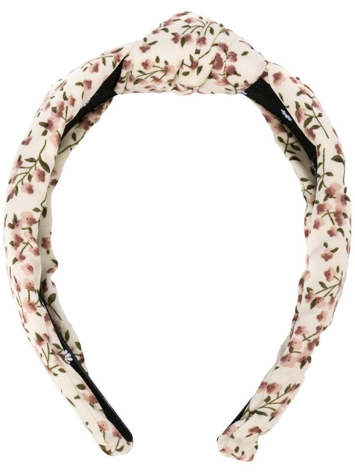 Lele Sadoughi Floral Print Headband - White