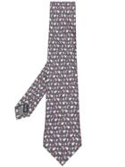 Salvatore Ferragamo Elephant And Mouse Print Tie - Grey