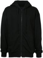 Juun.j - Back Print Zipped Hoodie - Men - Cotton - 48, Black, Cotton