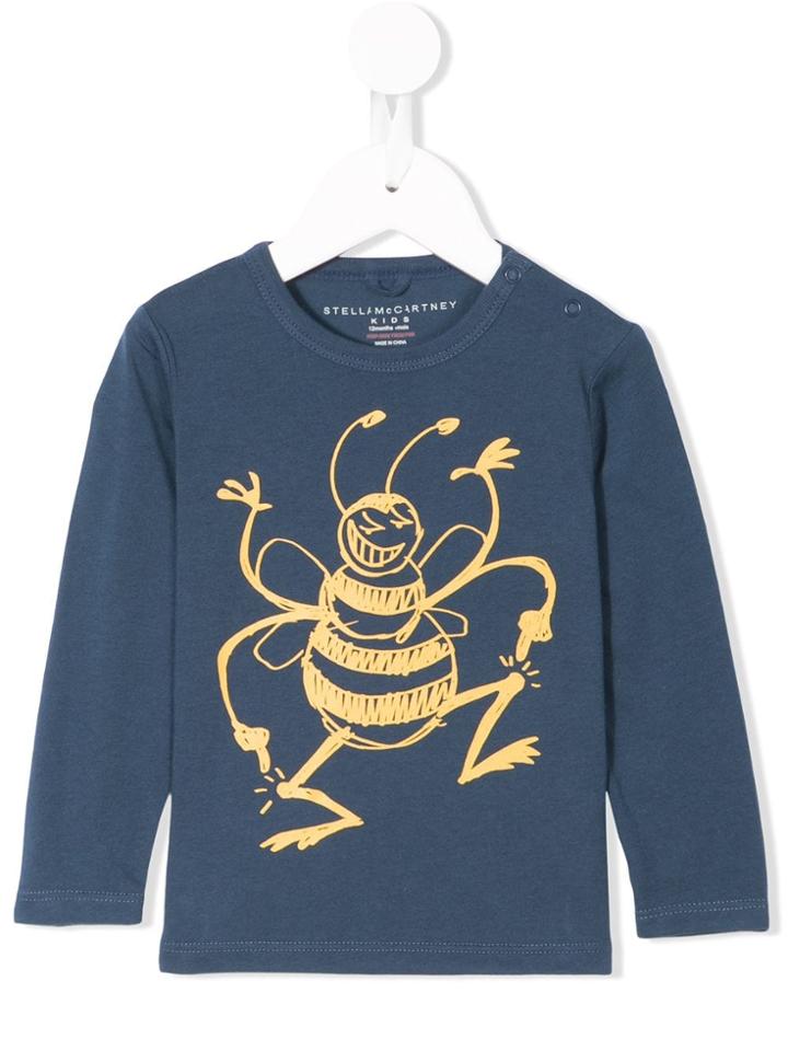 Stella Mccartney Kids Bee Print T-shirt - Blue