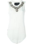 Philipp Plein Diamond Tank Top, Women's, Size: Xs, White, Modal/silk