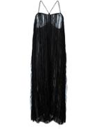 Romeo Gigli Vintage Pleated Midi Dress, Women's, Size: Medium, Black