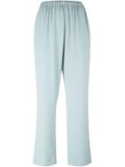Kenzo Straight Leg Trousers, Women's, Size: 38, Green, Polyester/triacetate