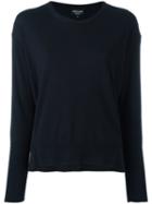 Giorgio Armani Slit Trim Sweatshirt, Women's, Size: 42, Black, Cashmere