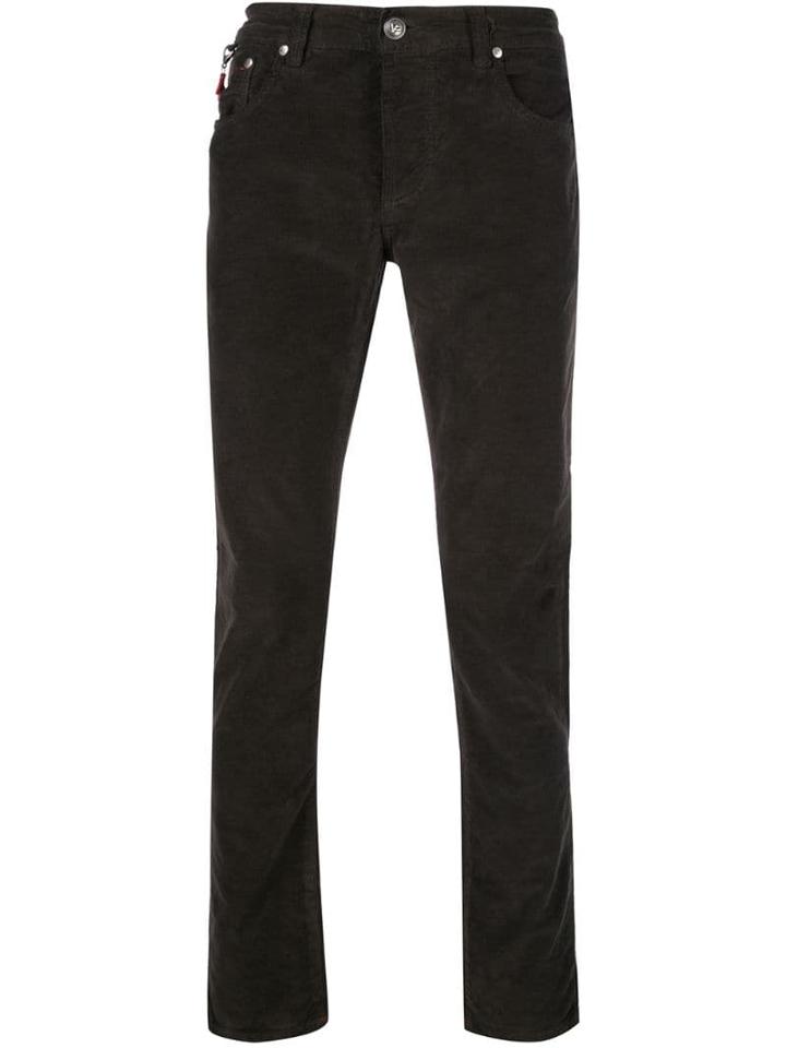 Isaia Slim Fit Trousers - Black