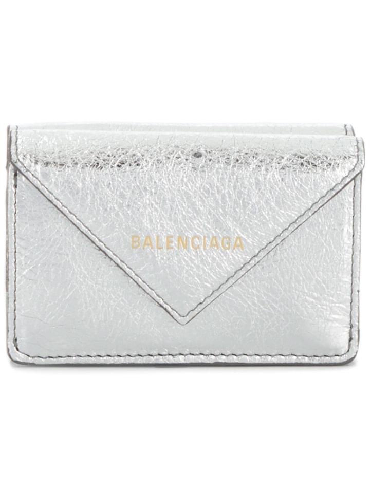 Balenciaga Papier Mini Wallet - Silver
