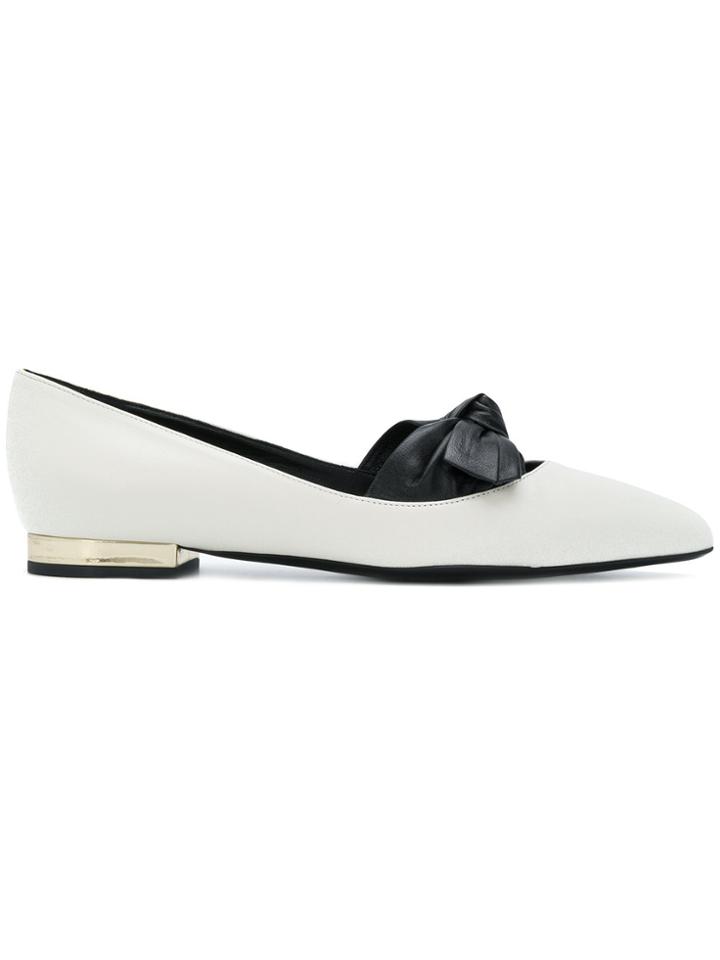 Lanvin Bow Detail Ballerina Shoes - White