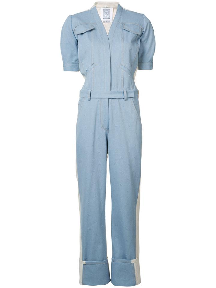Rosie Assoulin - Mechanic Block Panel Jumpsuit - Women - Cotton - 2, Blue, Cotton