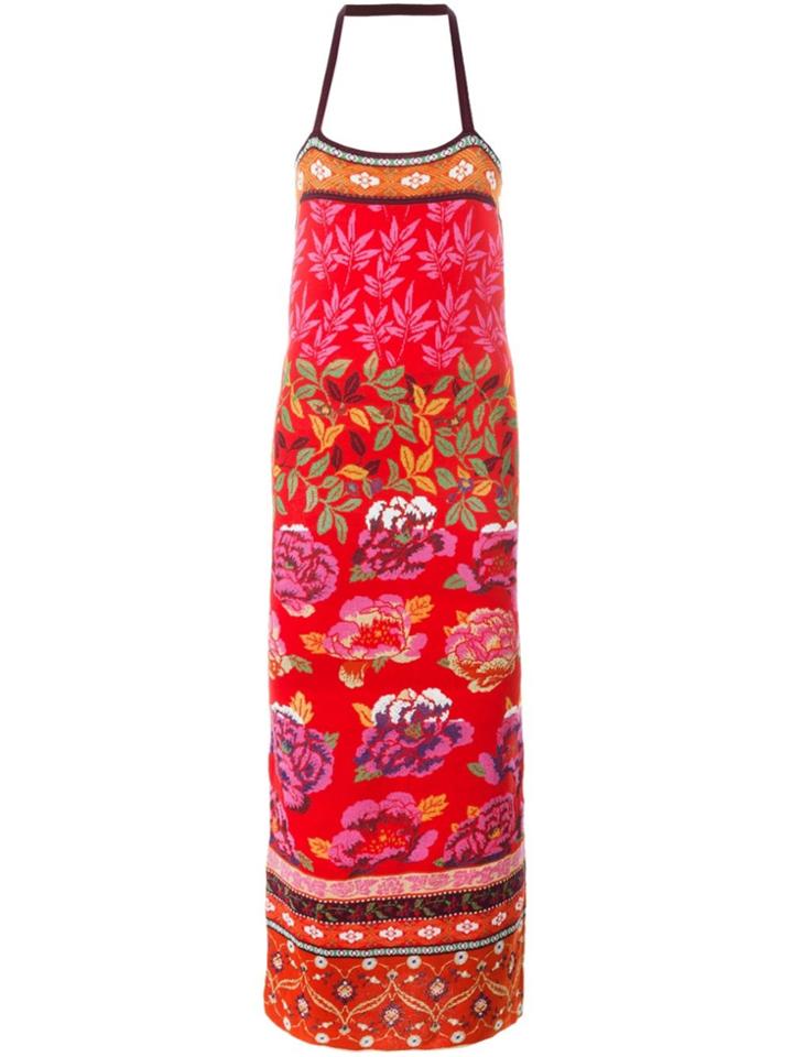 Kenzo Vintage Floral Intarsia Tube Dress - Multicolour