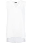 Lafayette 148 V-neck Tank Top, Women's, Size: Xs, White, Silk