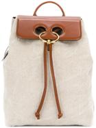 Jw Anderson Pierce Leather Flap Backpack - Nude & Neutrals