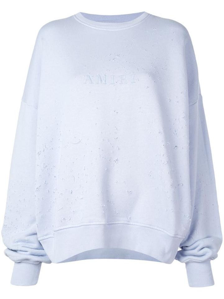 Amiri Oversized Distressed Sweatshirt - Purple