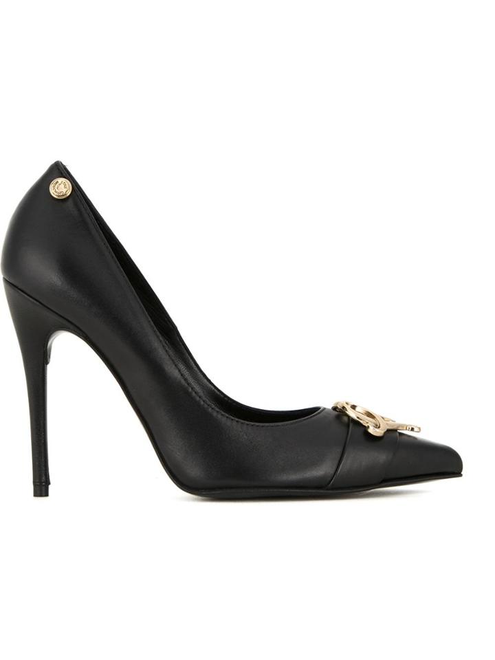 Love Moschino Logo Plaque Pumps - Black