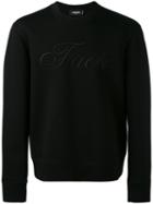 Dsquared2 - F Embroidered Slogan Sweatshirt - Men - Polyurethane/viscose - Xxl, Black, Polyurethane/viscose