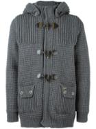 Bark Hooded Duffle Coat, Men's, Size: Large, Grey, Wool/nylon/acrylic/polyester