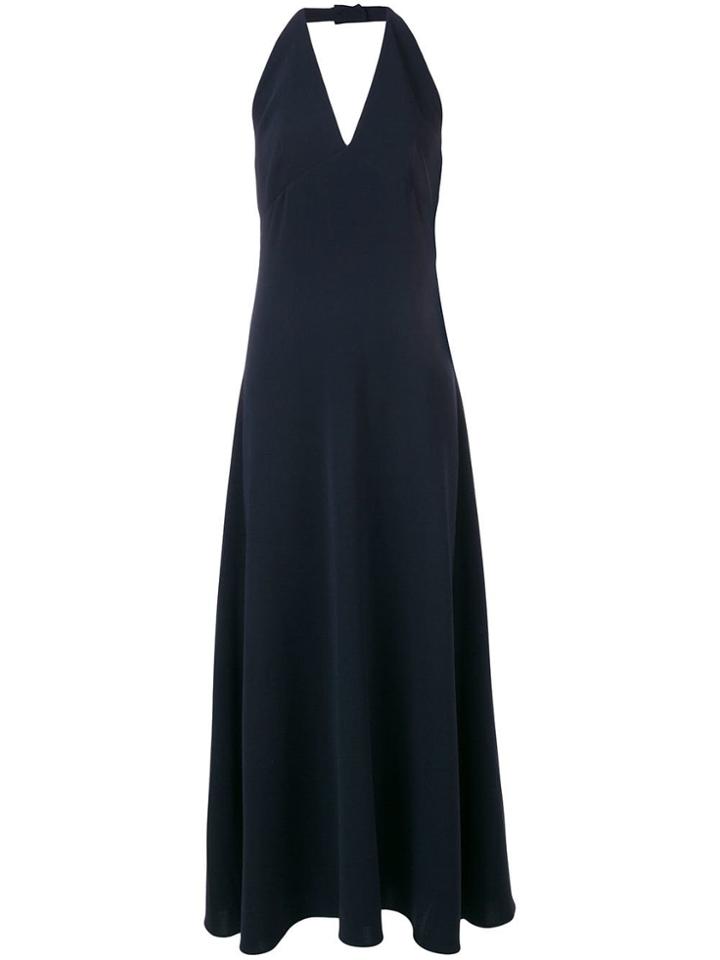 Aspesi Long V-neck Dress - Blue