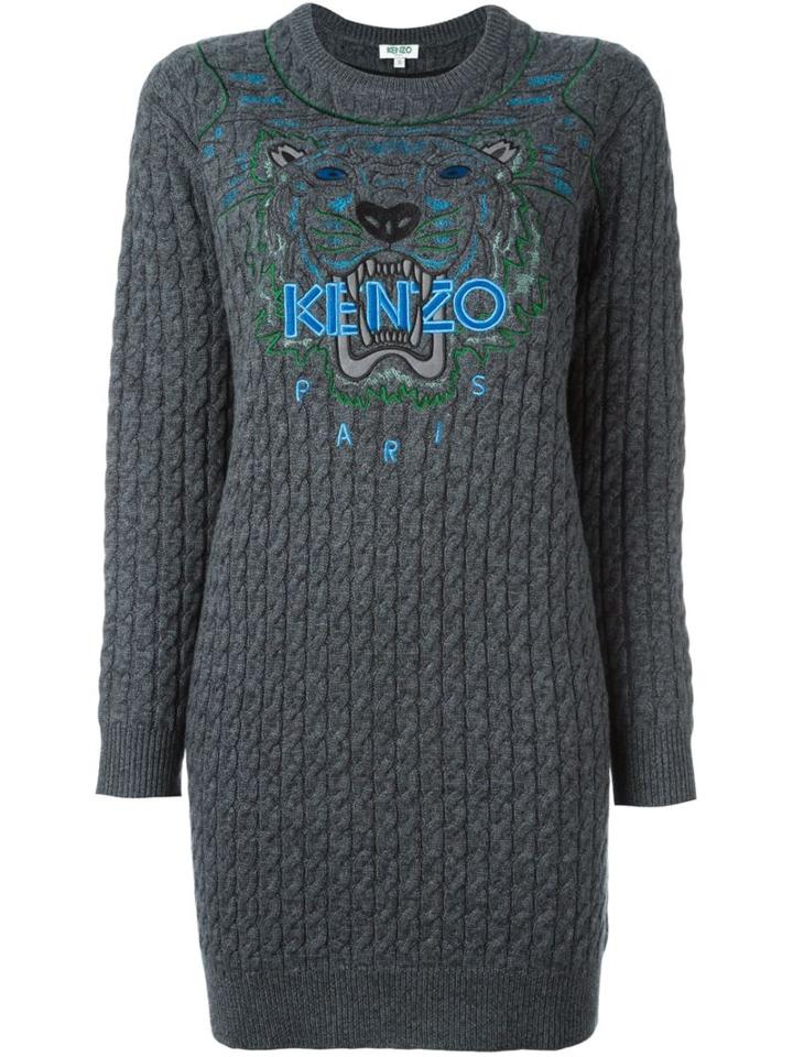 Kenzo 'tiger' Cable Knit Dress