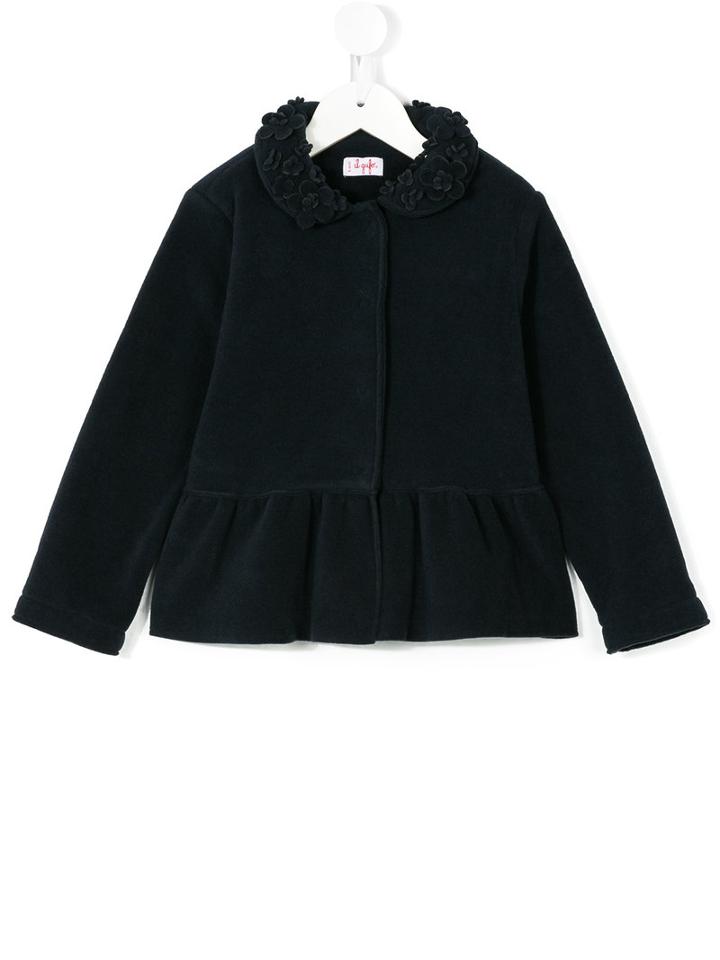 Il Gufo - Floral Collar Jacket - Kids - Polyester/viscose - 8 Yrs, Blue