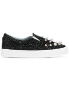 Chiara Ferragni Embellished Slip-on Sneakers - Black